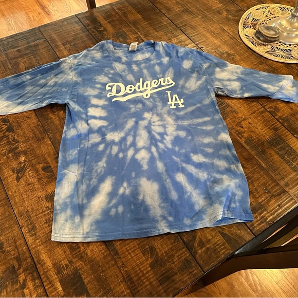Gildan Tops - Gildan Blue and White Tie-Dye T-Shirt
